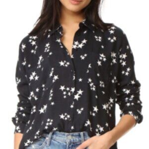 Sincerely Jules Star Dark Blue Button Up Blouse - Size S